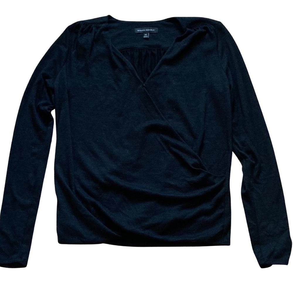 Banana Republic crossover wrap top XS
